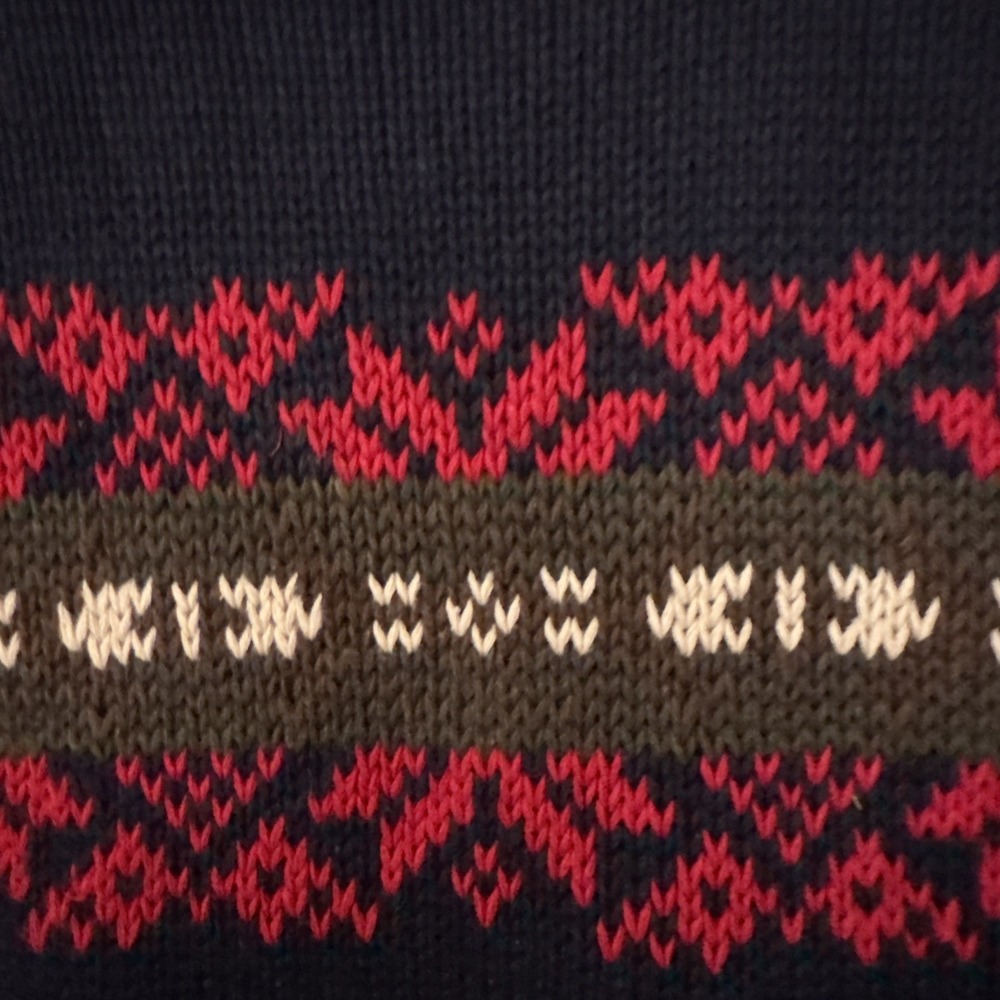 Vintage 90s B. Moss Nordic Fair Isle Geometric Knit Sweater Wms M SKI - Picture 3 of 13